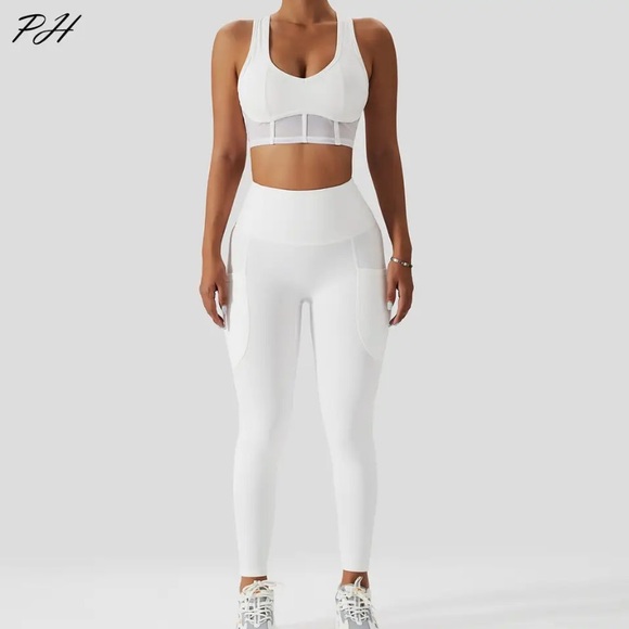 Inspired by alo mesh corset style sports bra size small - Picture 2 of 8